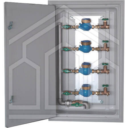 CASSETTA ANTIGELIVA PER 4 CONTATORI ACQUA - 1085 x 685 x 240 mm