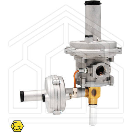 REGOLATORE DOPPIA MEMBRANA A CHIUSURA SENZA FILTRO Mod. RG/2MB-MAX - attacchi 1" 1/2 FF