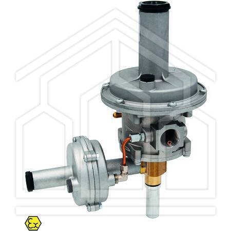 REGOLATORE DOPPIA MEMBRANA A CHIUSURA CON FILTRO Mod. FRG/2MB-MAX - attacchi 1" 1/2 FF