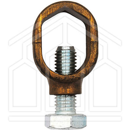 MORSETTO AD ANELLO PER PALO TERRA RAMATO - Ø 18 mm