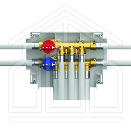 K4.2 KIT COLLETTORE SANITARIO CALDA/FREDDA MONO-INTERCETTAZIONE 5+4
