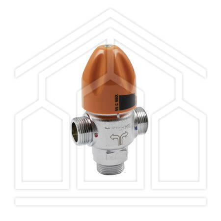 3894VDSUN VALVOLA DEVIATRICE TERMOSTATICA CR   SISTEMI SOLARI 3/4" MAS