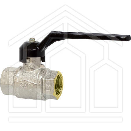 101 VALVOLA SFERA FEMMINA FEMMINA ø3/4" CON LEVA PASSAGGIO TOTALE ROSSA