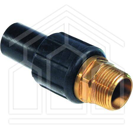3626 DELTAFUSE RACCORDO DIRITTO TRANSIZIONE PE100/OTTONE ø32x1"M