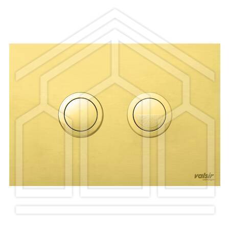 INOX PLACCA PNEUMATICA 145x215 ORO SATINATO PULSANTE TONDO