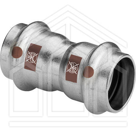 Manicotto con battente 42, mod. 1715, acciaio inox lucido