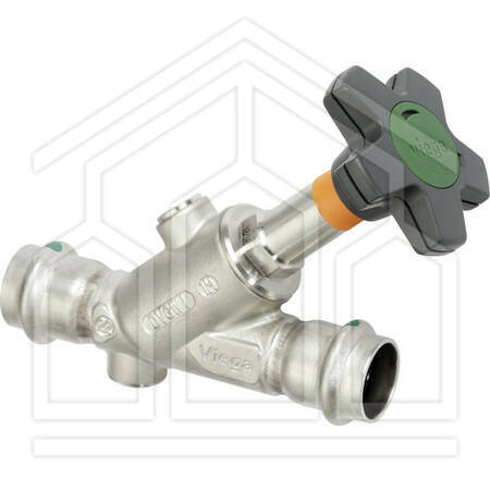 Valvola inclinata KRV 22,mod.23385,acciaio inox/lucido