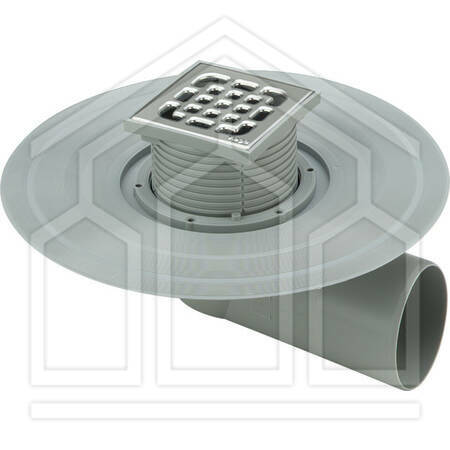 Scarico per terrazze e balconi 50,mod.49432,plastica/grigio