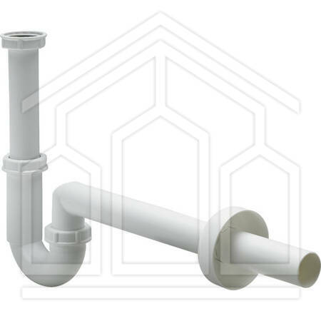 Sifone 1 1/4x40,mod.5611K,plastica/bianco