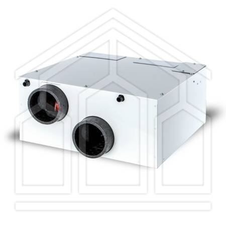 VORT INVISIBLE MINI TOP - Unità centralizzata VMC con recuperatore calore ad altissimo rendimento, montaggio in controssoffitto, involucro in lamiera.dimensioni compatte. By-Pass meccanico automatico.