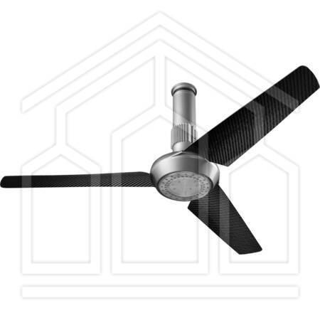 NORDIK AIR DESIGN 140-17 TITANIO - ventilatore a soffitto reversibile MOMO design con illuminazione led variabile, telecomando, h=425mm