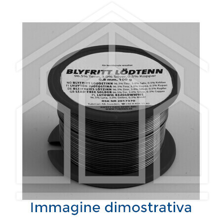 Bobina da 250 gr di 5423 Lega Sn-Cu per brasatura dolce su rame ø 2,0 mm