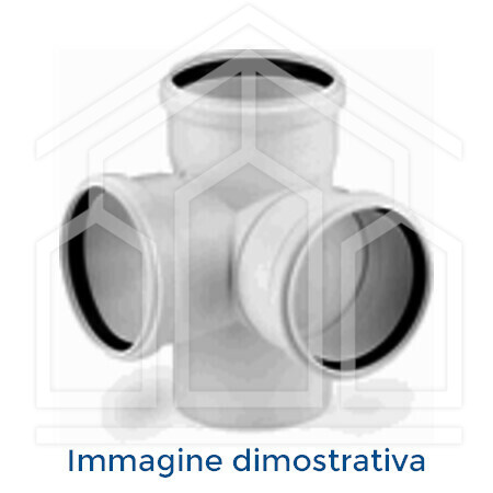 RACCORDO CROCE PVC-U ø110 PN10 INCOLLAGGIO