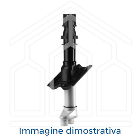 KIT DI MONTAGGIO PASSAGGIO TETTO DN80/125 1800-2300mm NERO