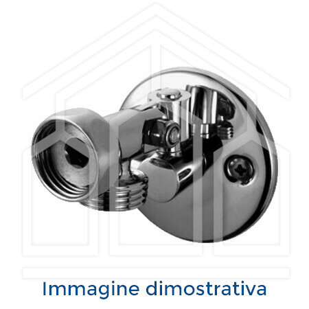 584031 GANCIO INCASSO FISSO COMPLETO MCH ROSONE RETTANGOLARE DORATO