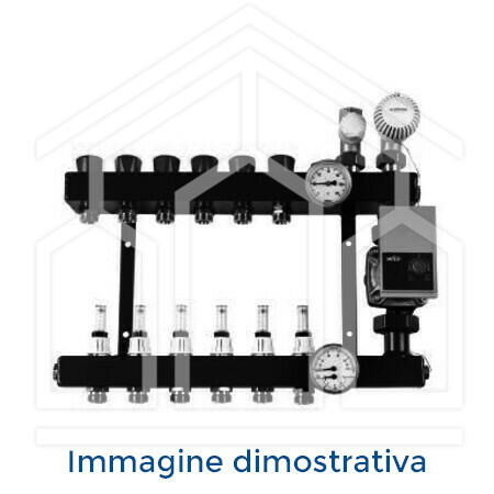 KLIMANOX COLLETTORE TERMOSTATIZZABILE INOX ø1" 9 DERIVAZIONI