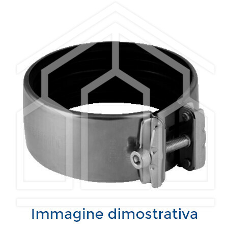 COLLARE DI RIPARAZIONE INOX ø33-37 LARGHEZZA 76mm